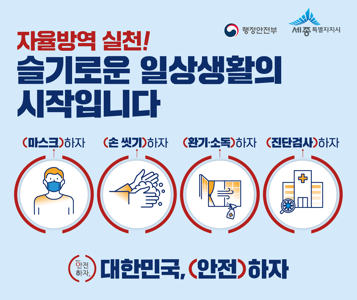 자율방역 실천!
슬기로운 일상생활의 시작입니다